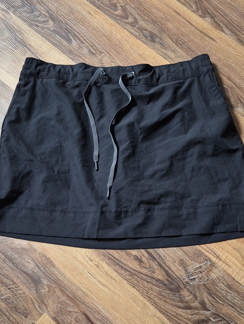 Speedo Black High Rise Performance Swim Skirt Skort with Built-In Shorts Large